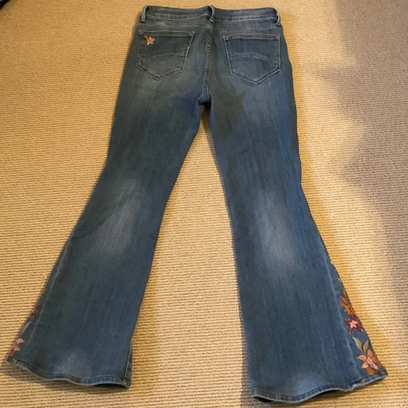 DRIFTWOOD Blue Jeans with Floral Embroidery size 29 - Picture 4 of 8